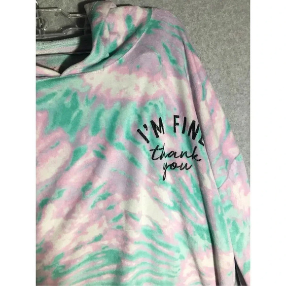 Girls Justice Tie Dye Set Pink Blue Casual Sleep Outfit Sift - Picture 3 of 7